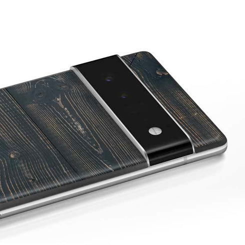 Black Painted Wood Google Pixel 6 Pro Skin
